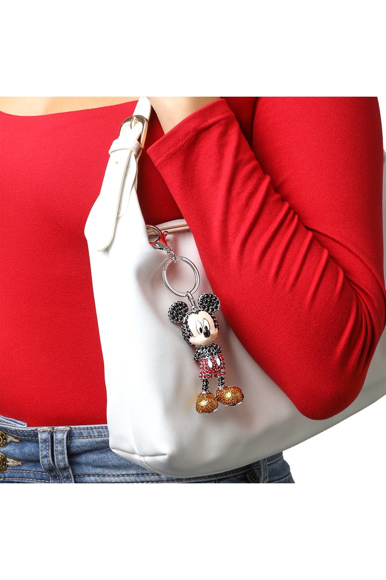 Mickey Mouse Pavé Crystal Bag Charm Keychain, Officially Licensed, Alternate, color, Multi