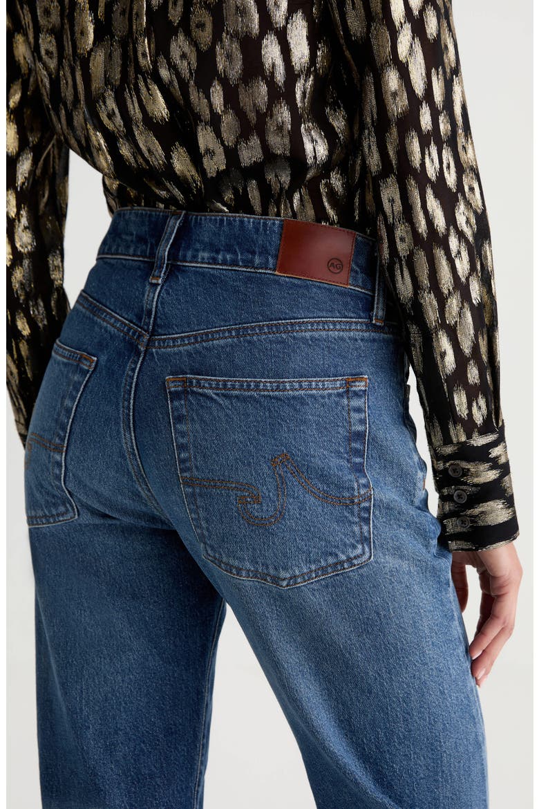 Sydney High Waist Raw Hem Straight Leg Jeans, Alternate, color, 13 YEARS CYMBALS