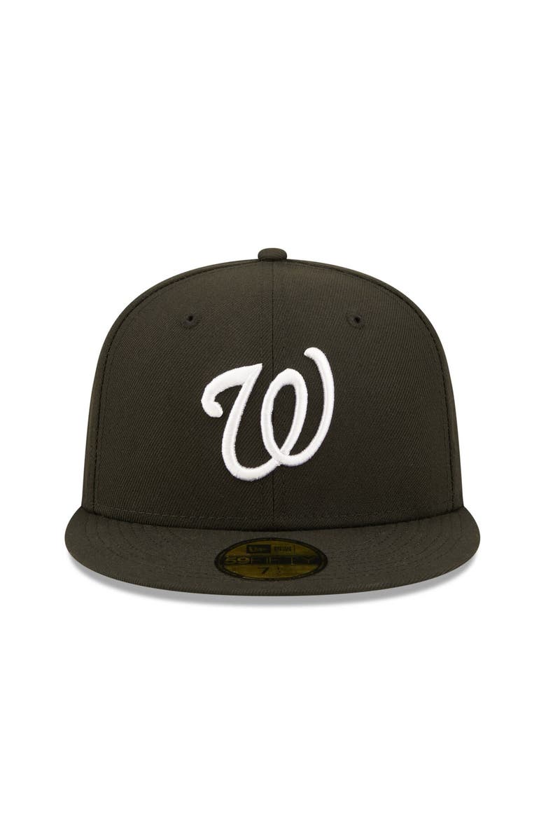 New Era Men's New Era Black Washington Nationals Team Logo 59FIFTY Fitted Hat, Alternate, color, 