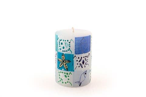 Arniston Beach Painted Candle