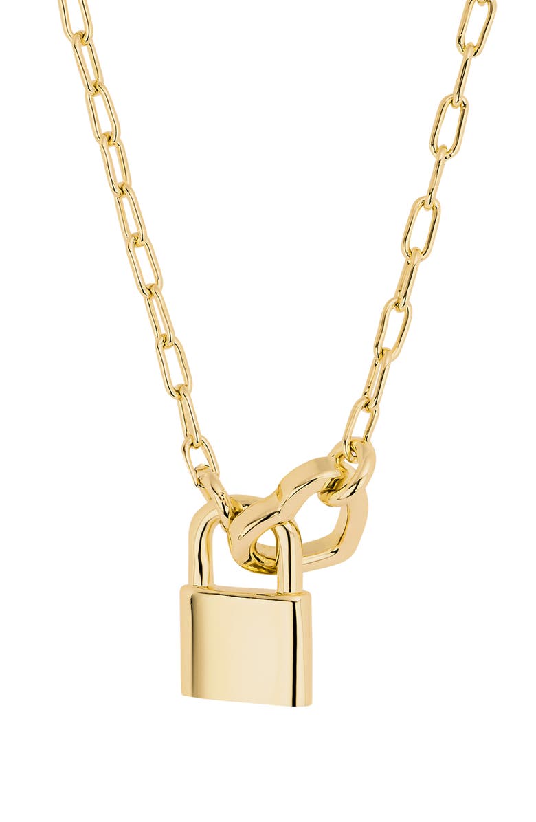 ATHRA LUXE Heart Lock Link Necklace, Alternate, color, 