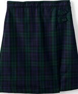 Lands' End Girls Plus Plaid A-line Skirt Below The Knee