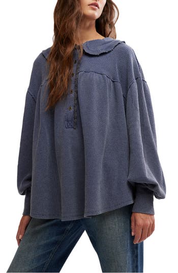 Free People Queen Of Hearts Thermal Top In Eclipse