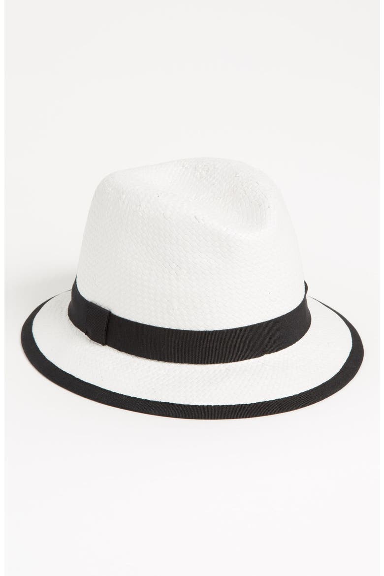 'Fluorescent' Fedora, Main, color, WHITE/ BLACK