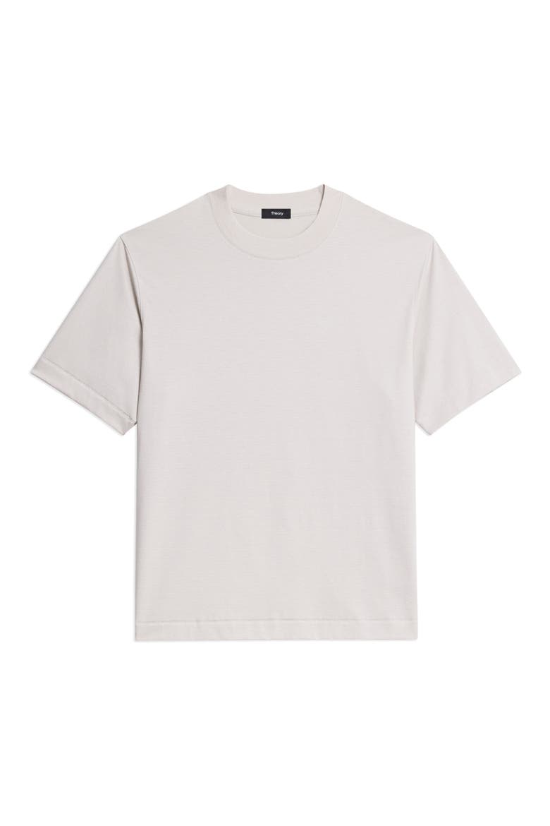 Relaxed Stripe Cotton Blend T-Shirt, Alternate, color, SILVER CLOUD