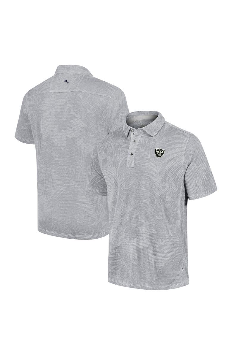 Tommy Bahama Men's Tommy Bahama Gray Las Vegas Raiders Sport Santiago Paradise Polo, Main, color, 