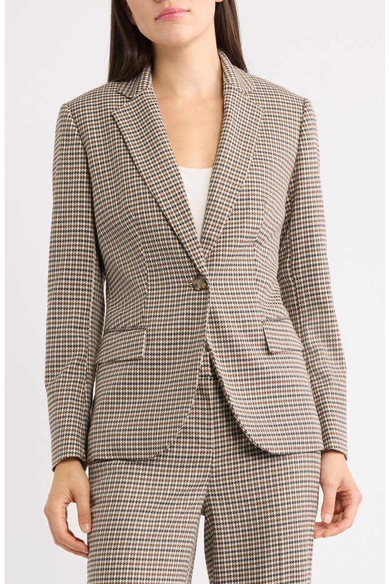Plaid One-Button Blazer, Alternate, color, ANNE BLACK MULTI