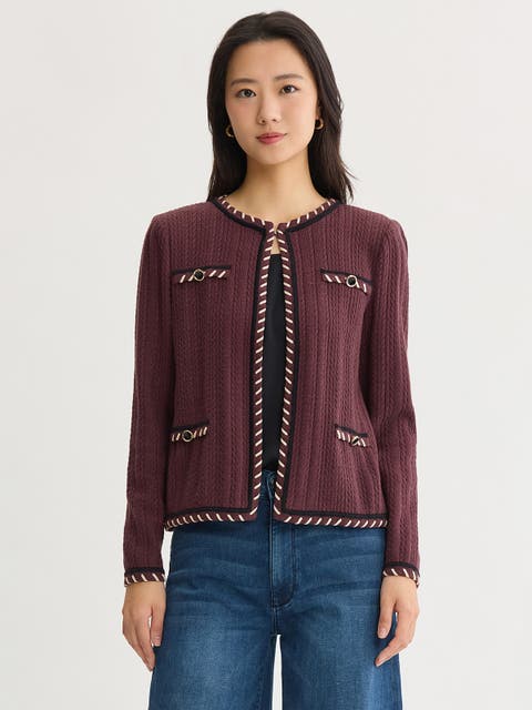 Heritage Whipstitch Cable Knit Jacket