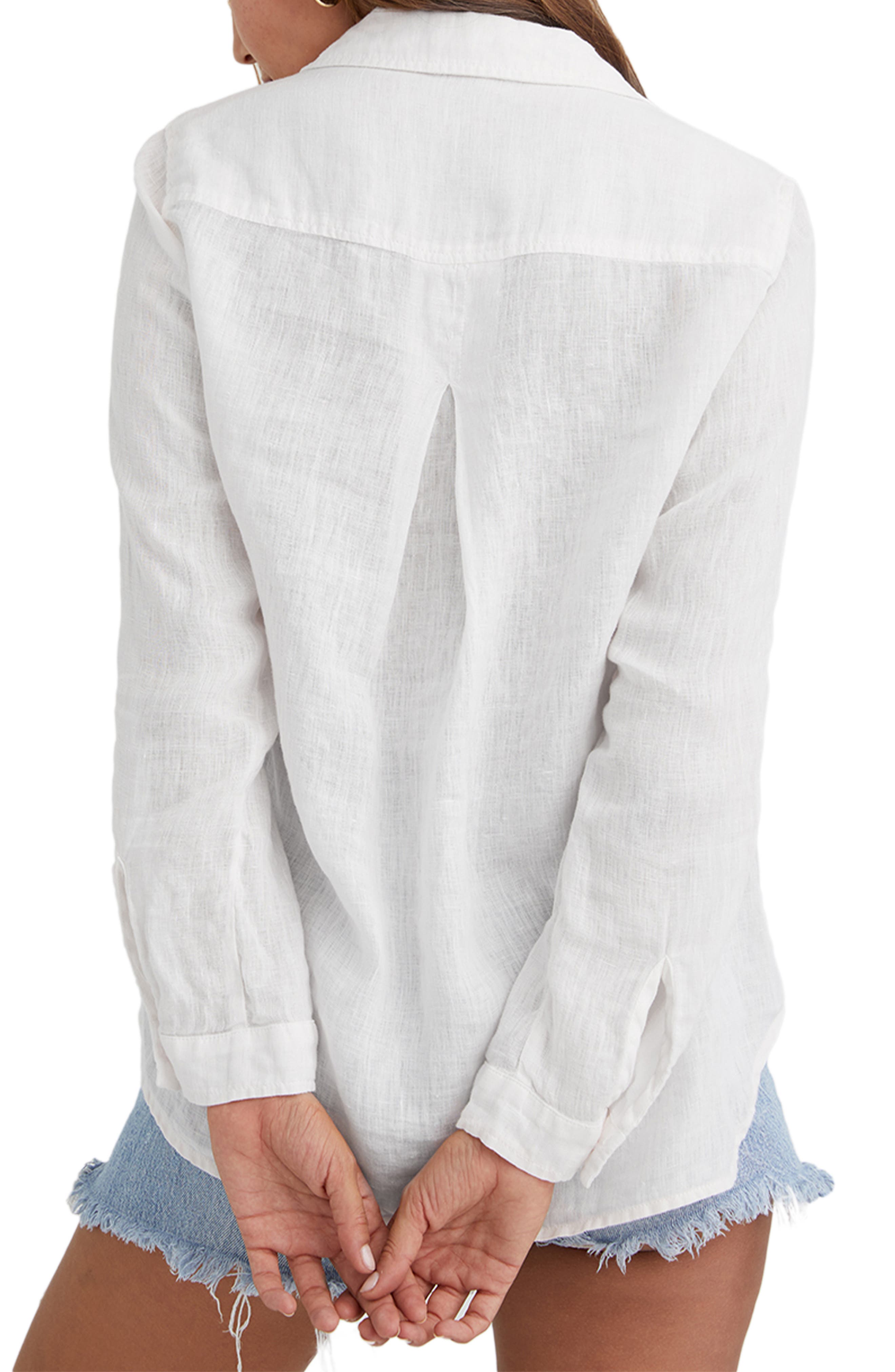 Garment Dyed Linen Button-Up Shirt - image 2