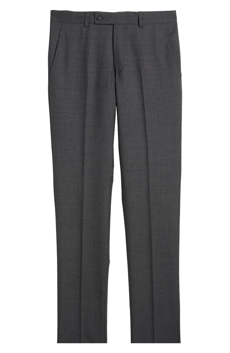 AllSaints Ross Solid Slim Fit Taper Leg Wool Pants Suit Separate, Alternate, color, Charcoal