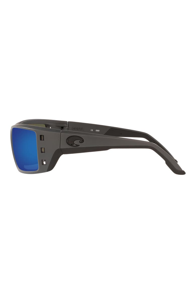 63mm Oversize Polarized Rectangular Sunglasses, Alternate, color, CRYSTAL GREY