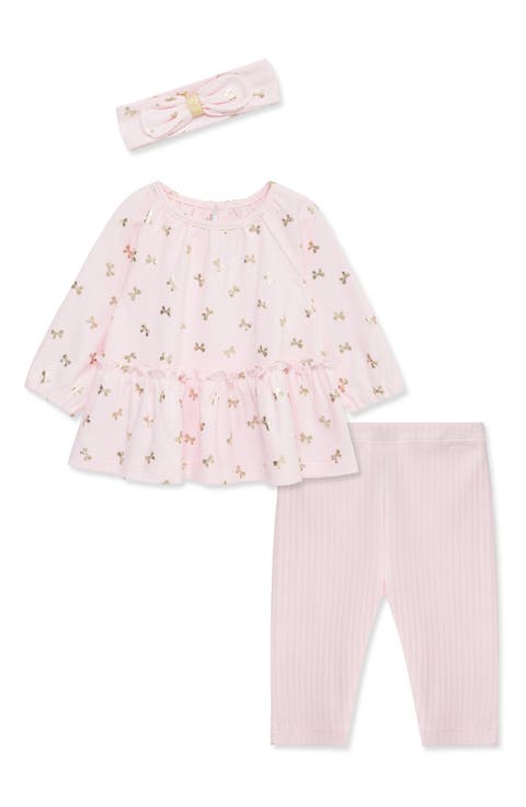 Bow Shine Tunic, Leggings & Headband Set (Baby)