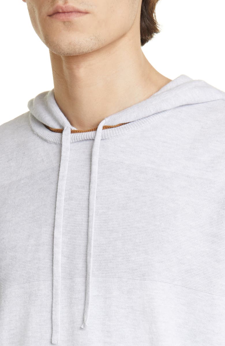 Eleventy Ribbed Stripe Hoodie, Alternate, color, 