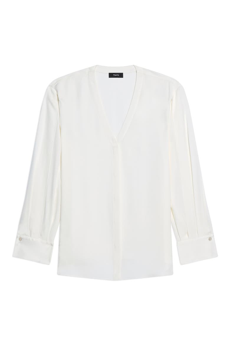 Woven Silk Shirt, Alternate, color, IVORY