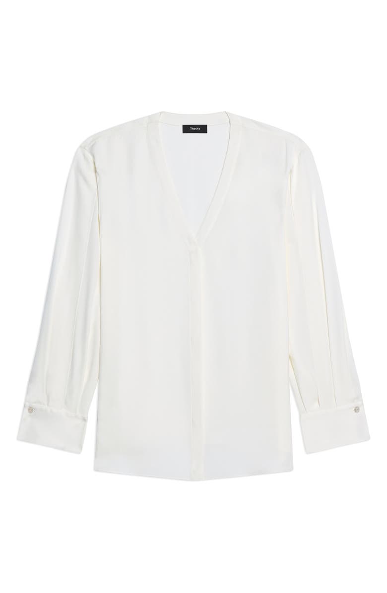 Theory Woven Silk Shirt, Alternate, color, 