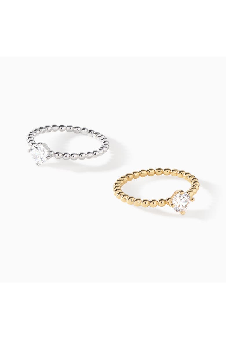 The Eve Ring, Alternate, color, Gold/White CZ