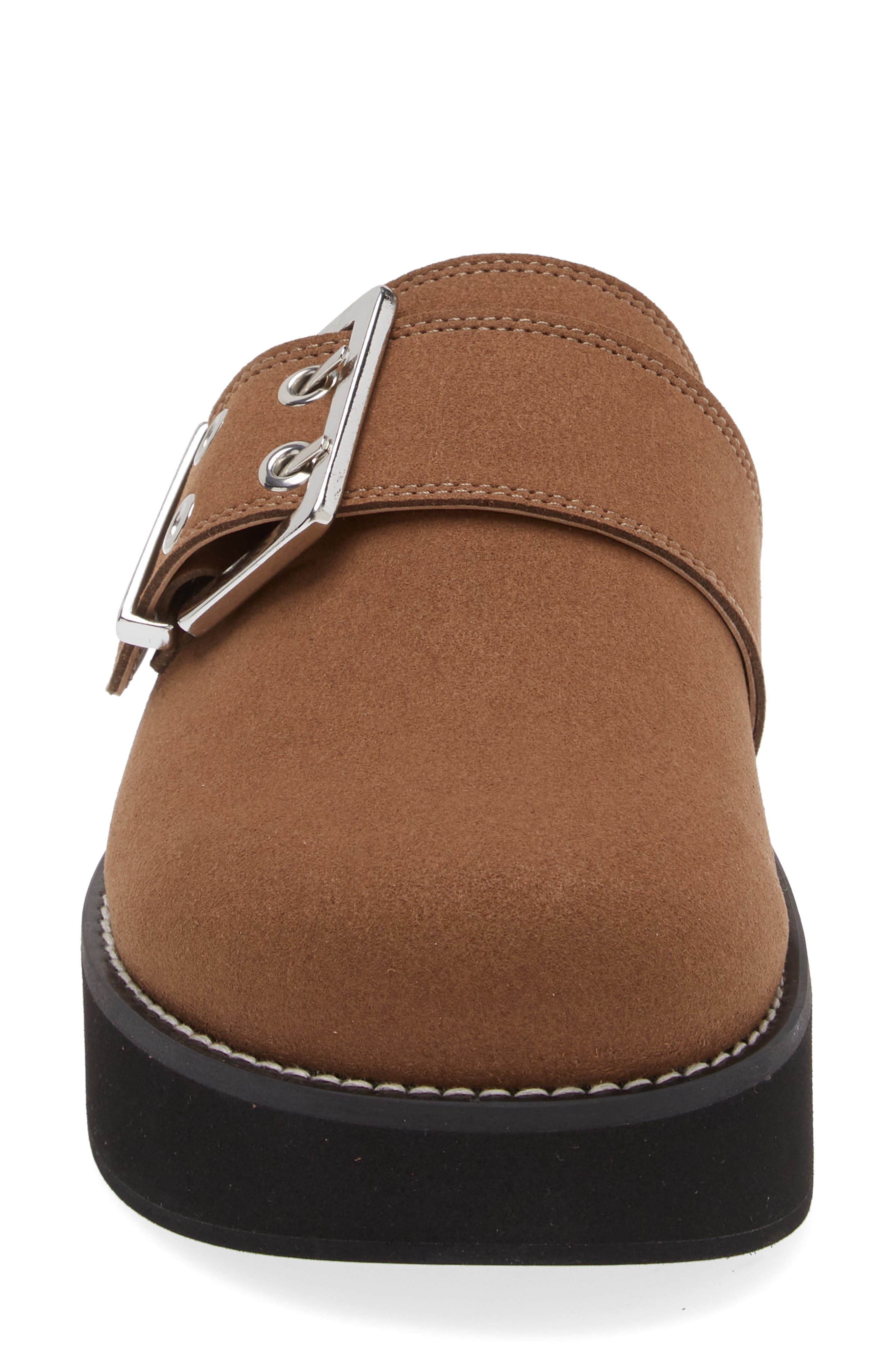 Ganni Buckle Platform Clog, Alternate, color, 