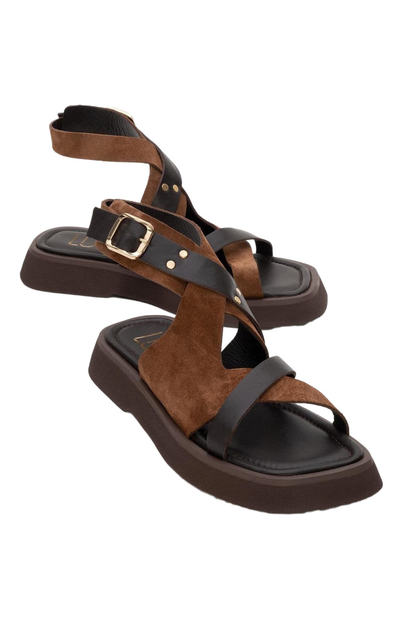 Forever 
Always Shoes Minnea Suede Leather Sandal, Alternate, color, Brown Suede Leather