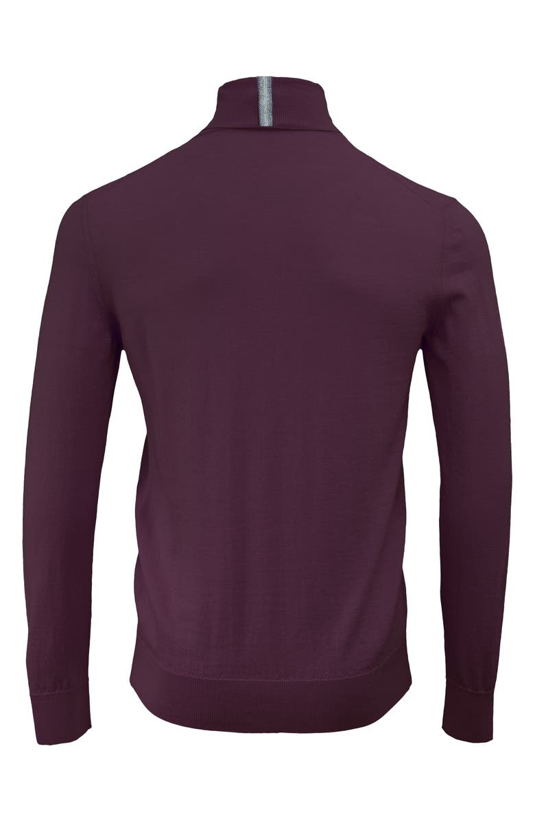 Lords of Harlech Ronan Merino Wool Turtleneck Sweater, Alternate, color, Plum