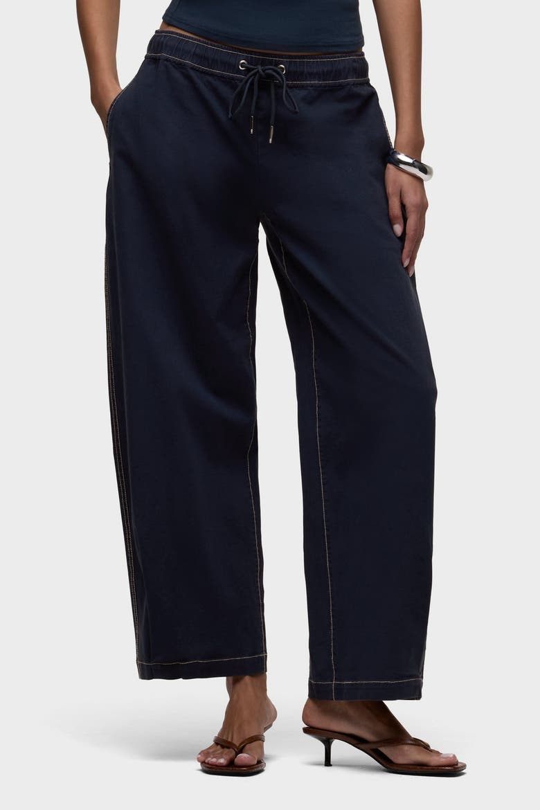 Drawstring Barrel Pant, Alternate, color, NAVY BLAZER