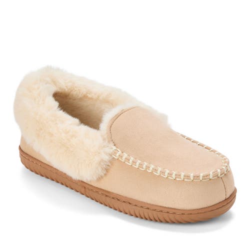 Dearfoams Ryland Cabin Moccasin Slipper In Neutral
