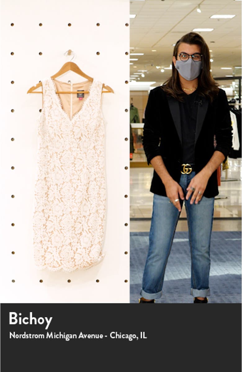 Scallop Hem Lace Sheath Cocktail Dress, sales video thumbnail