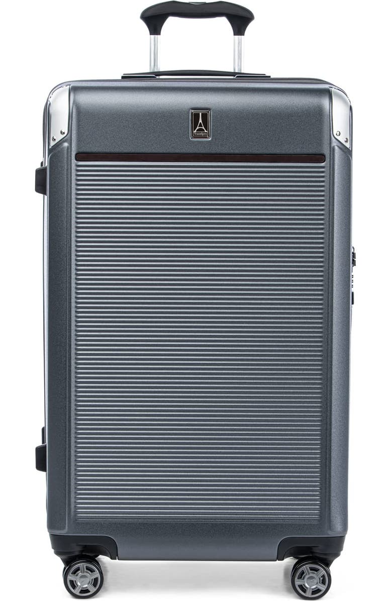 TRAVELPRO Platinum Elite Hardside Expandable Checked- Large 28-Inch Spinner Wheel Luggage, Main, color, Vintage Grey
