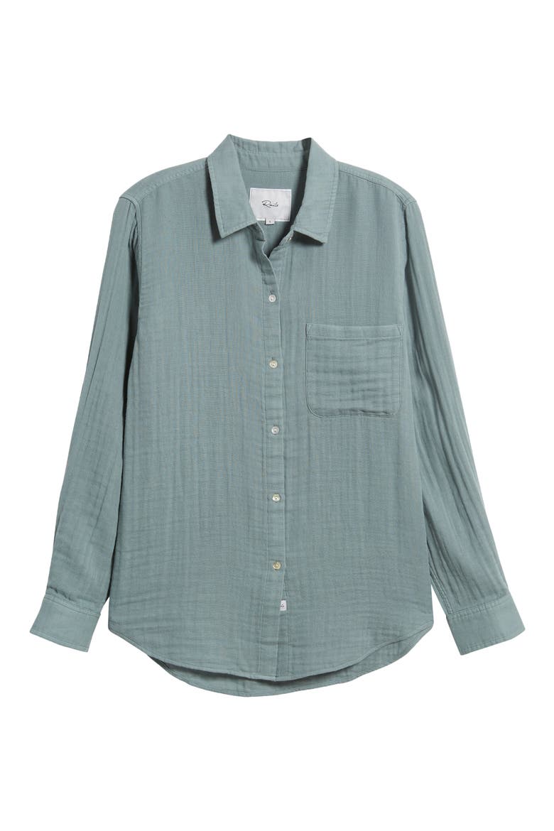 Ellis Cotton Button-Up Shirt, Alternate, color, ALOE
