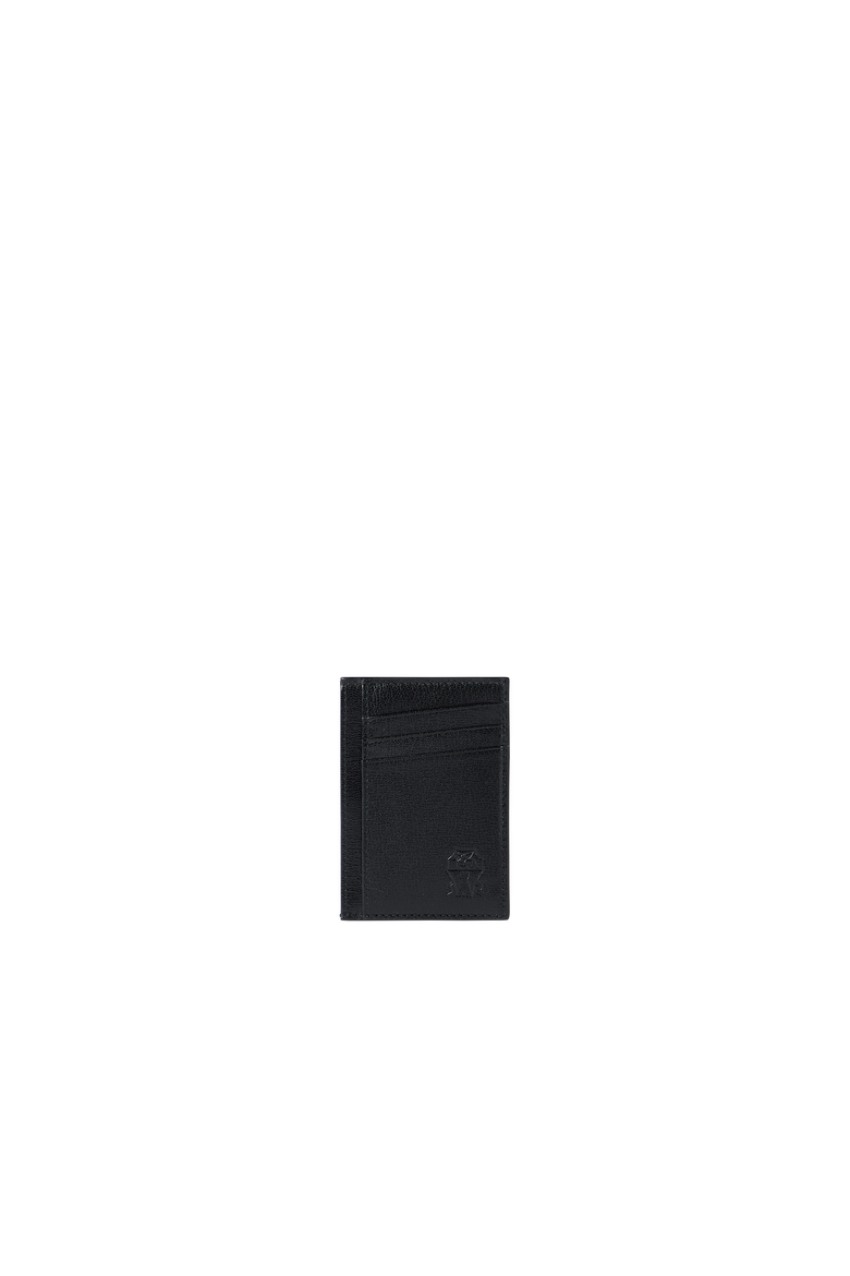 Brushed leather card holder, Alternate, color, Black