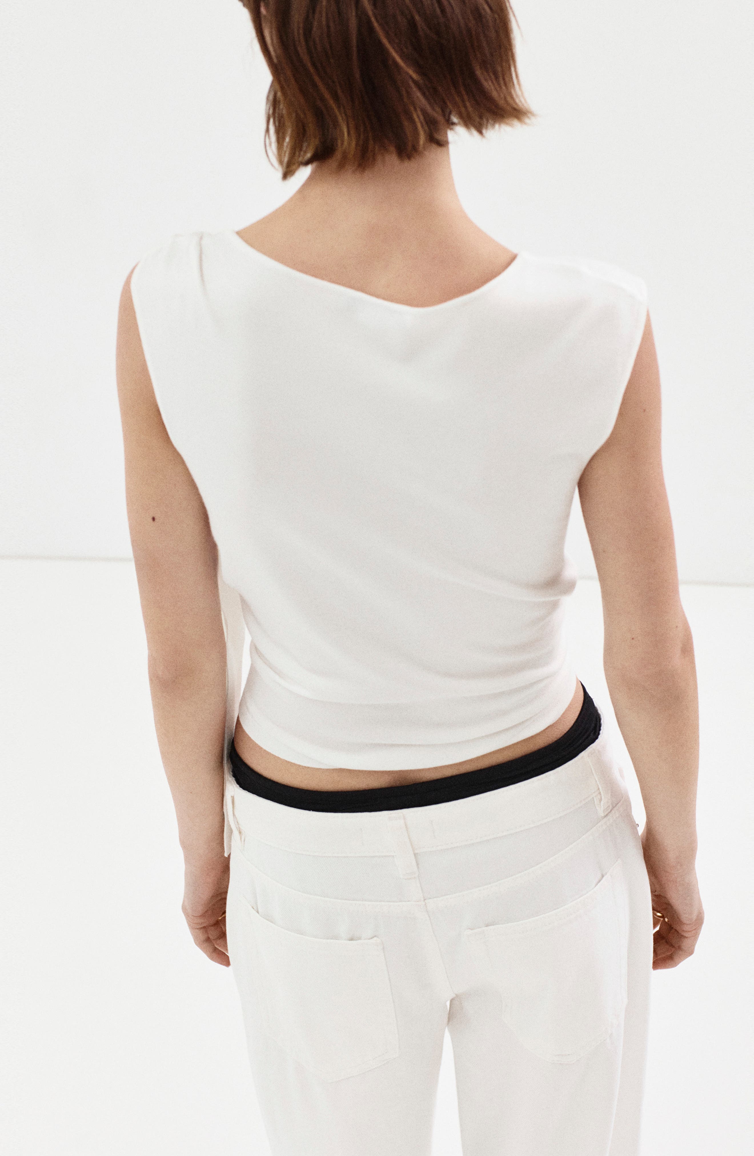 MANGO Tie Cap Sleeve Sweater (Women) | Nordstrom