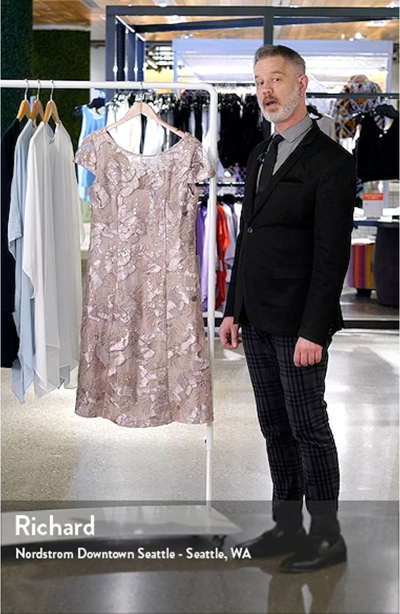 Sequin Floral Cocktail Dress, sales video thumbnail