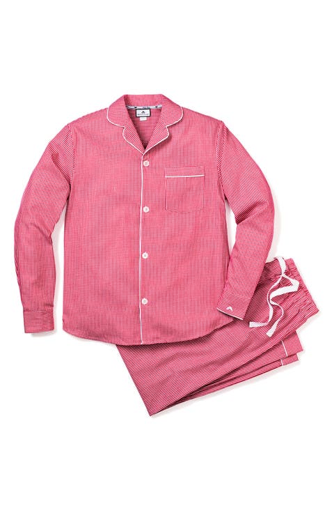 Mini Gingham Cotton Twill Pajamas