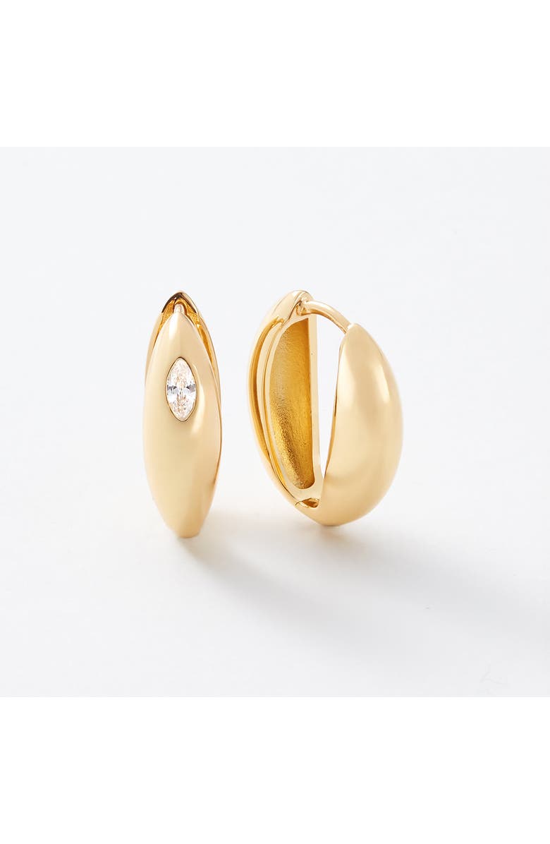 Sara Patino Gardenia Reversible Gold Hoop Earrings, Main, color, Gold