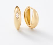 Sara Patino Gardenia Reversible Gold Hoop Earrings