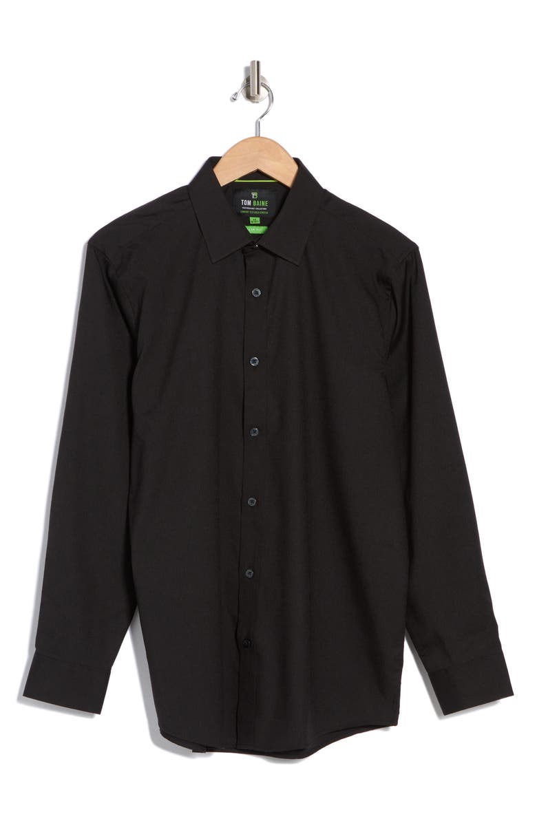 TOM BAINE Textured Performance Button-Up Shirt, Alternate, color, 