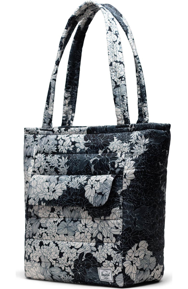 Herschel Supply Co. Retreat Quilted Floral Print Recycled Twill Tote, Alternate, color,