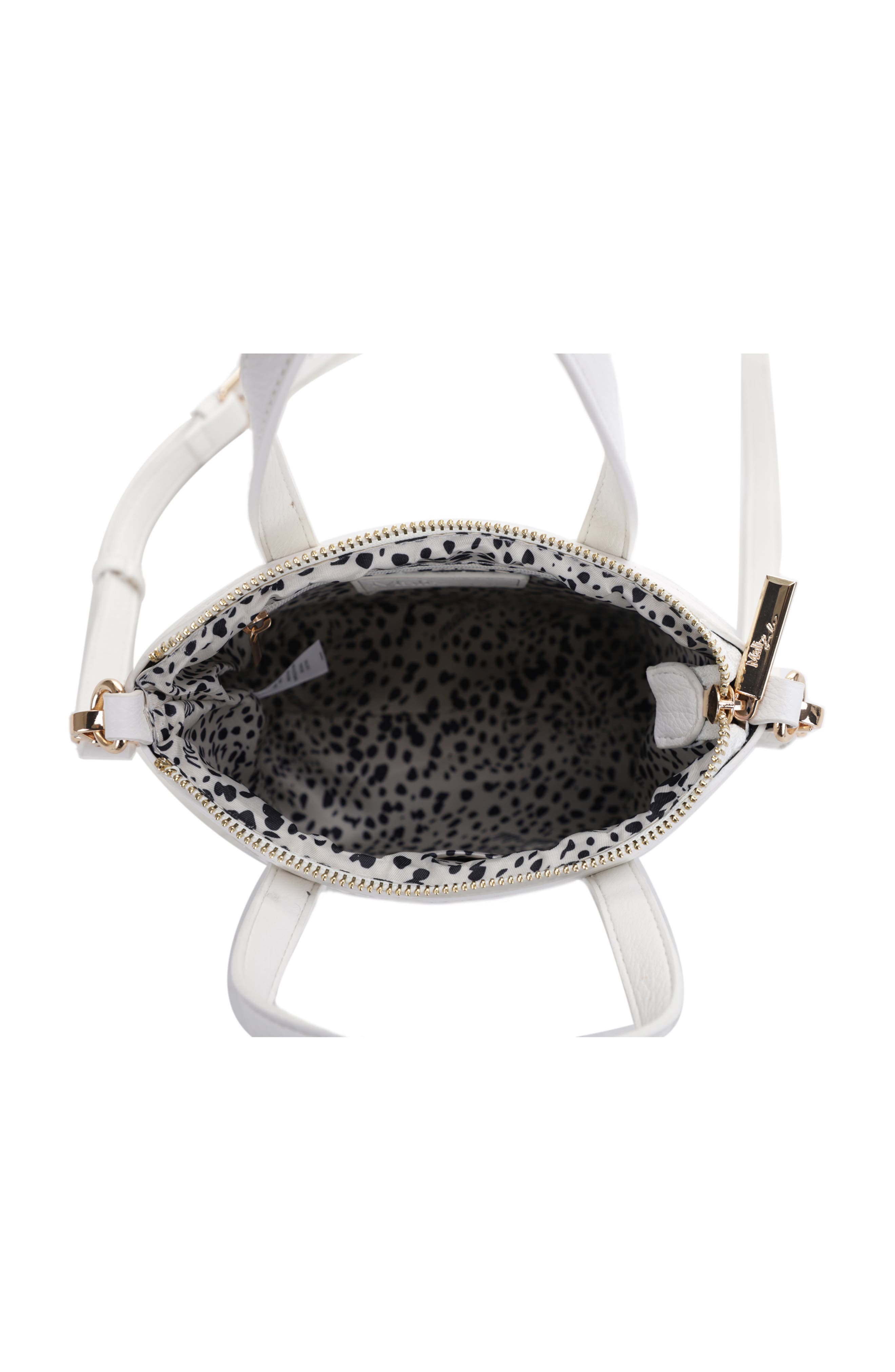 Mali + Lili Mia Mini Woven Vegan Leather Crossbody Tote, Alternate, color, 