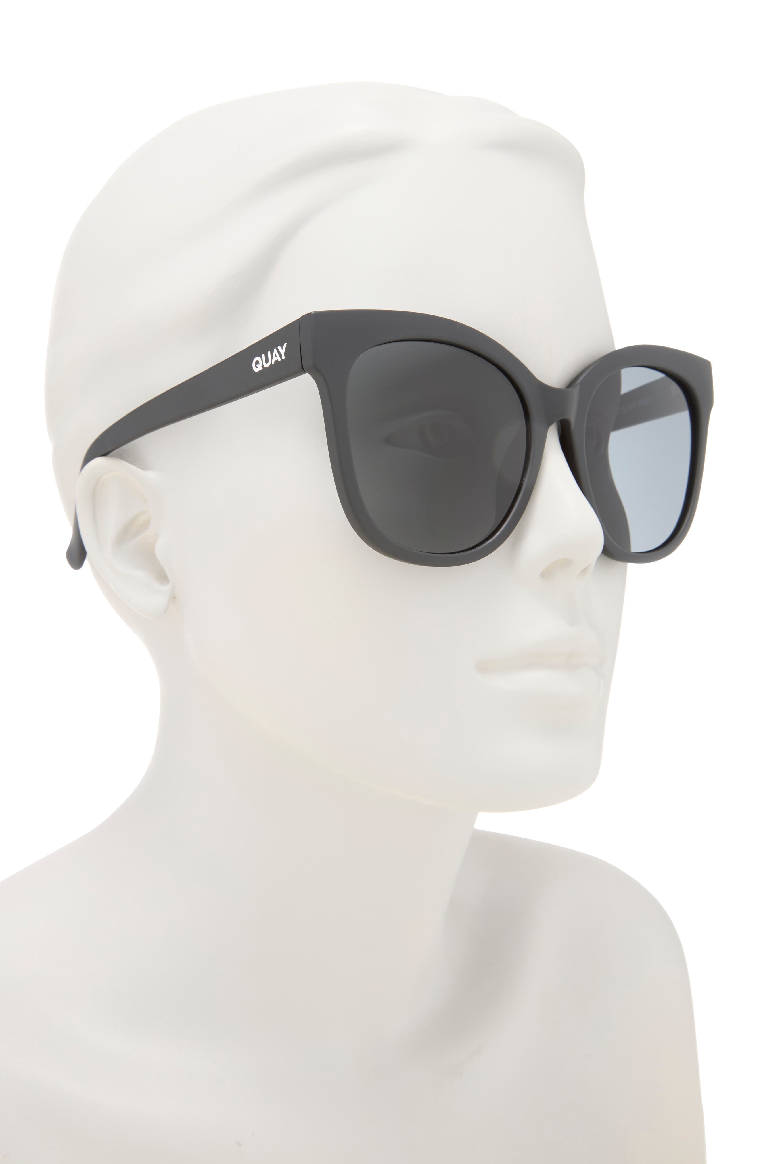 NEW! Quay It’s My Way Black Oversized Cat-Eye Sunglasses smoke QUAY Unisex Tag Me RX QT-000981 Black / Smoke Tinted  main image 3