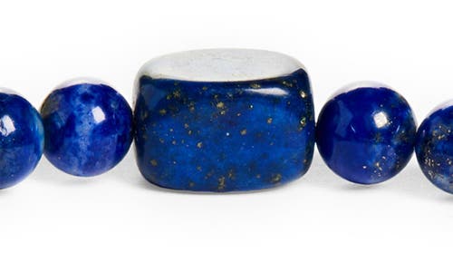 Caputo & Co Lapis Lazuli Beaded Stretch Bracelet In Lapis Lazuli
