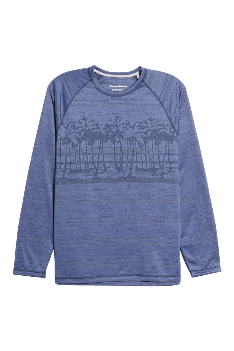 Men's Palm Blvd Long Sleeve Crewneck T-Shirt, Alternate, color, DARK SAPPHIRE