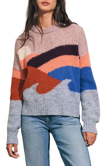 Faherty Emerald Bay Alpaca Blend Crewneck Sweater In Multi