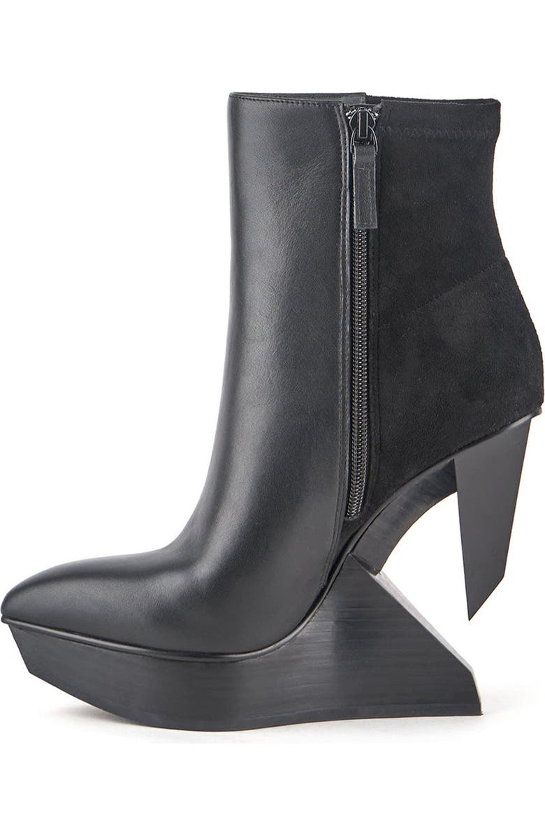United Nude Edge Platform Bootie, Alternate, color, Black