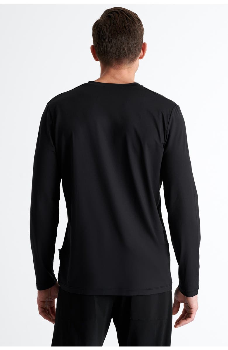 SHAN Microfiber long-sleeve V-neck, Alternate, color, Black