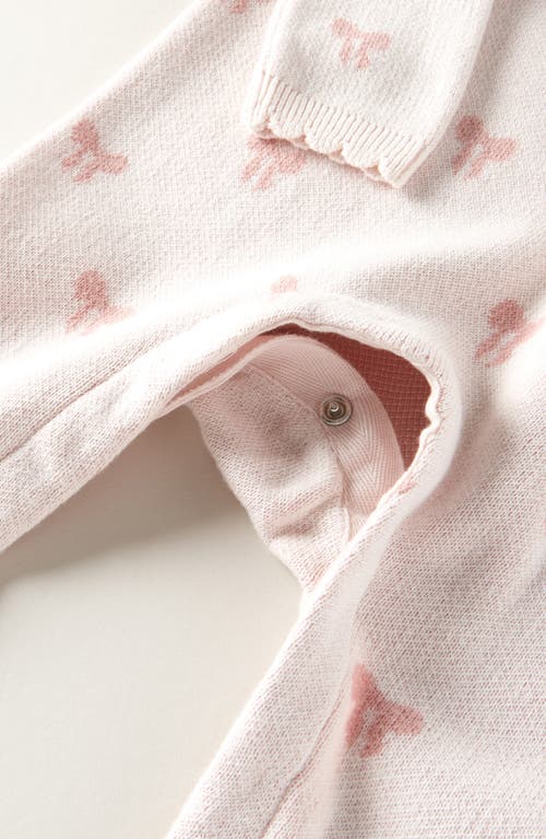 Nordstrom Bow Print Cotton Romper In Neutral