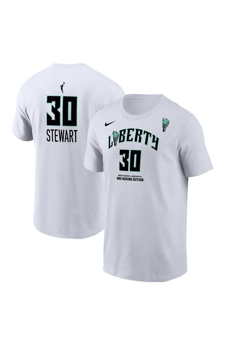 Nike Men's Nike Breanna Stewart White New York Liberty Heroine Edition Name & Number T-Shirt, Main, color, White