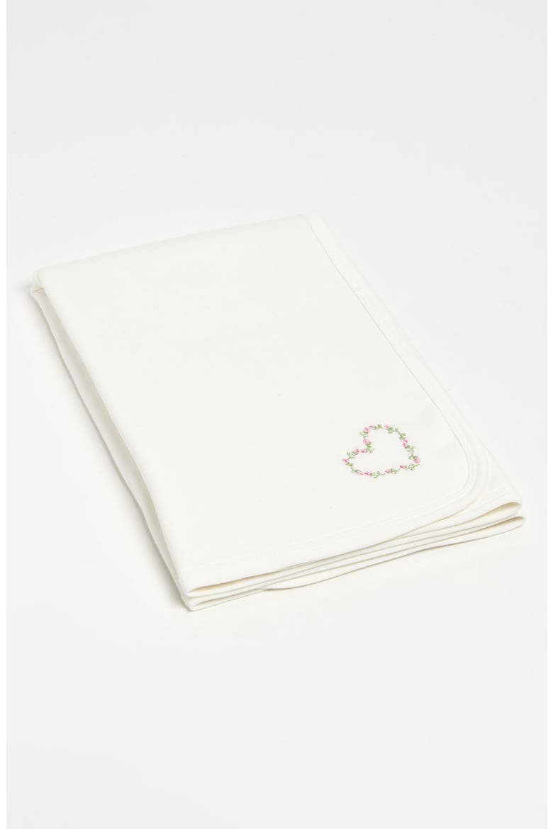 'Rosebud' Blanket, Main, color, IVORY/ PINK