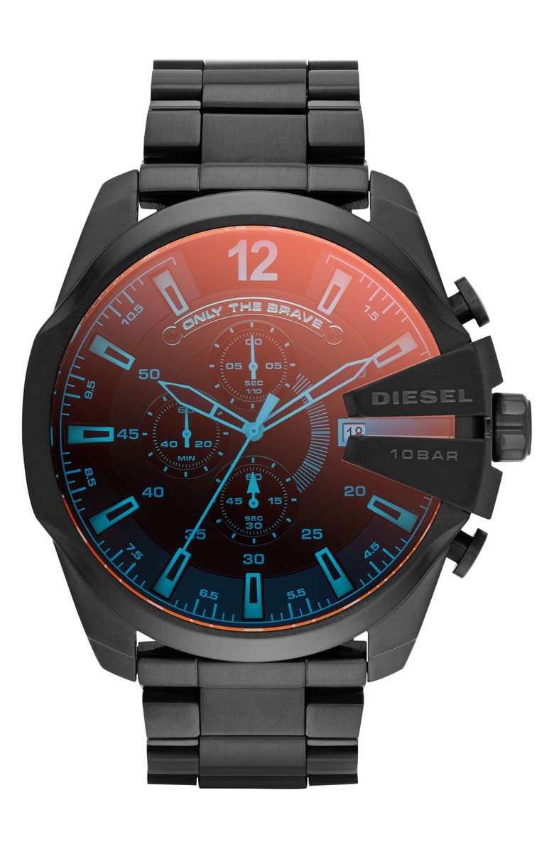 DIESEL<sup>®</sup> 'Mega Chief' Chronograph Bracelet Watch, 51mm, Main, color, 