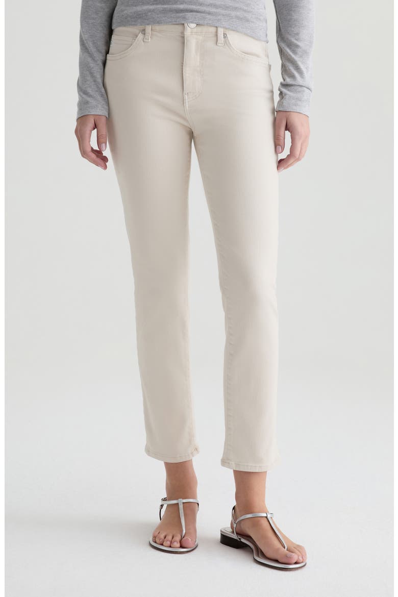 Mari Mid Rise Slim Straight Leg Crop Jeans, Main, color, PUMICE
