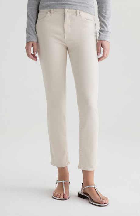 Mari Mid Rise Slim Straight Leg Crop Jeans