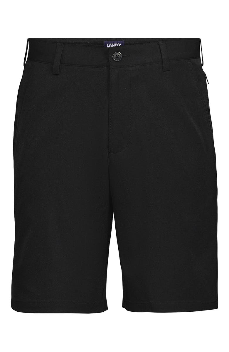 Lands' End School Uniform Active Chino Shorts, Alternate, color, Black